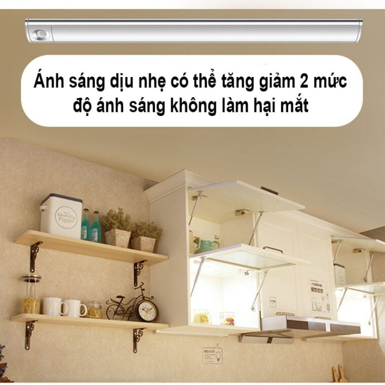 Đèn Led Cảm Biến Vỏ Nhôm Hiện đại Cho Tủ Quần áo Dùng Pin Sạc Hm-al
