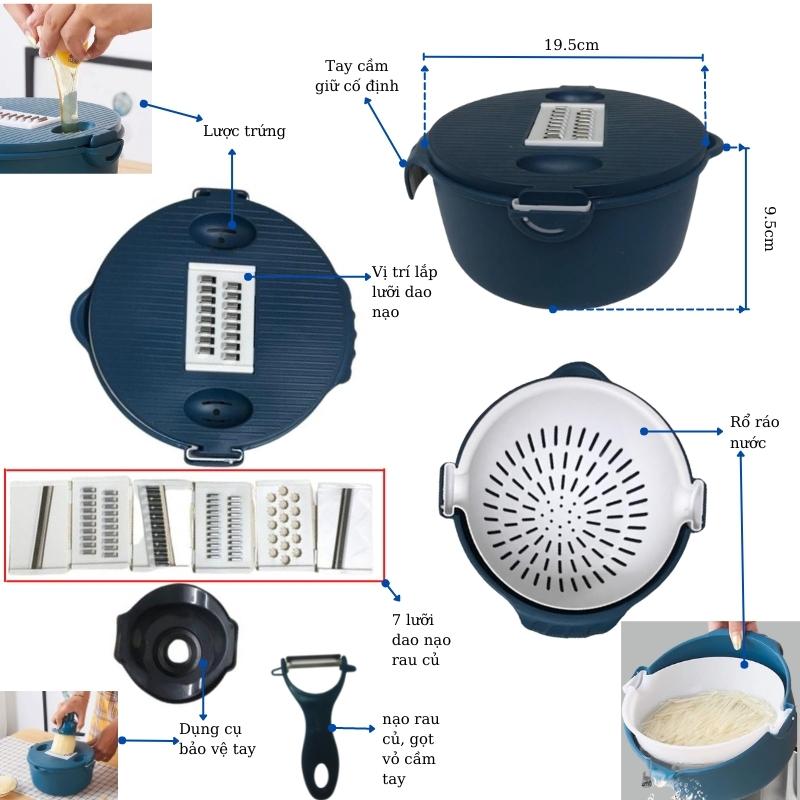 Bộ Nạo Rau Củ đa Năng 12 Chi Tiết