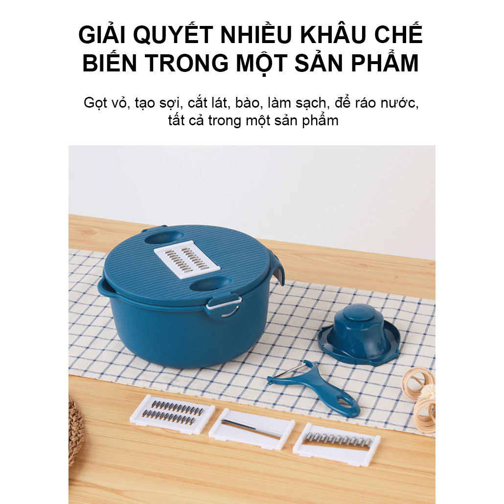 Bộ Nạo Rau Củ đa Năng 12 Chi Tiết