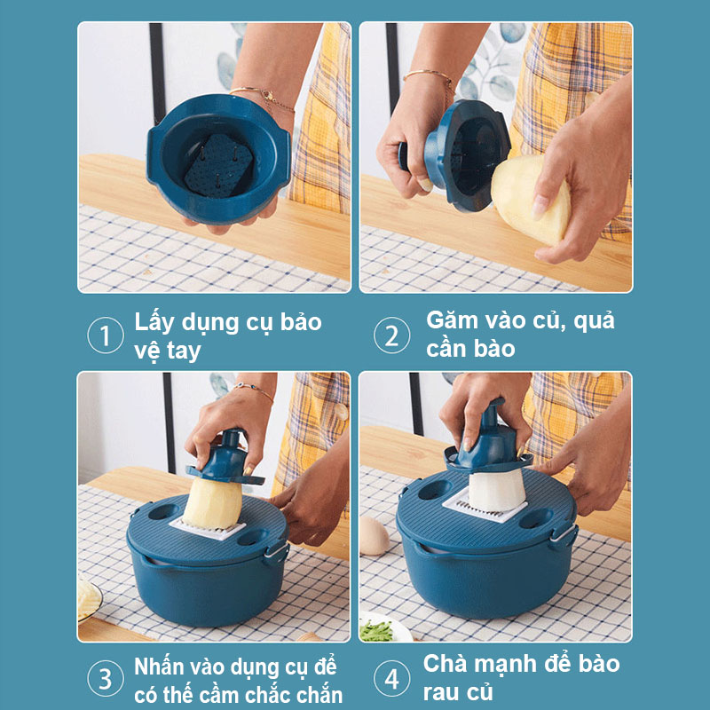 Bộ Nạo Rau Củ đa Năng 12 Chi Tiết