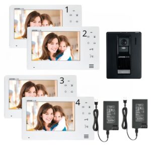 Chuông Cửa Có Camera Japan Aiphone Jos-1a Chống Nước bộ 4 màn hình