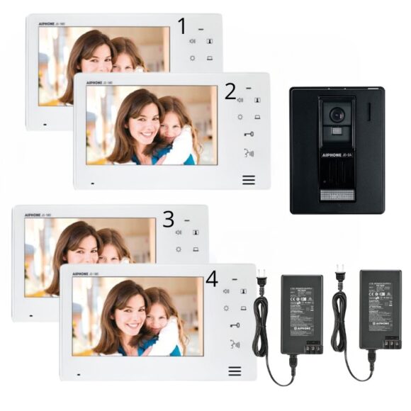 Chuông Cửa Có Camera Japan Aiphone Jos-1a Chống Nước bộ 4 màn hình