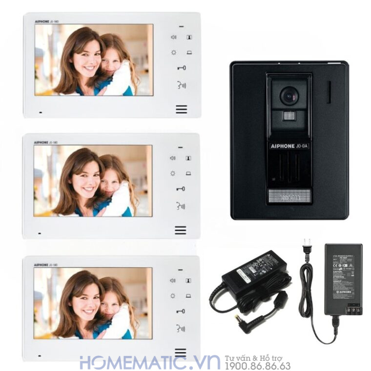 Chuông Cửa Có Camera Japan Aiphone Jos-1a Chống Nước bộ 3 màn hình