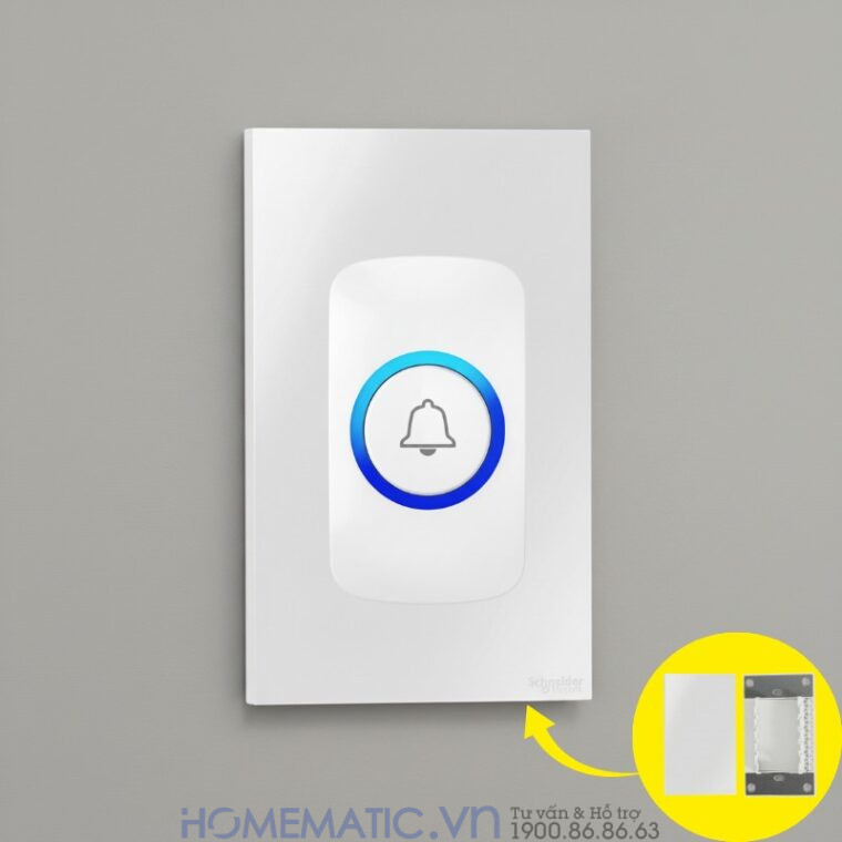 Chuông Cửa Không Dây Nút Bấm Nhỏ Kenrui Kr-m525 lắp trên mặt nắp ổ âm tường