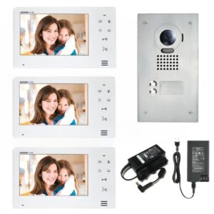 Chuông Cửa Màn Hình Japan Aiphone Jos-1f Lắp âm Chống Nước, Va đập bộ 1 nút camera 3 màn hình