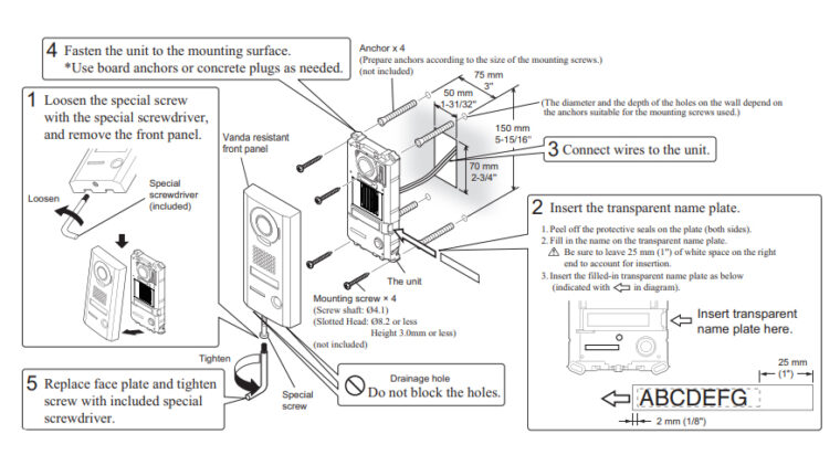 Chuông Cửa Màn Hình Nút Chuông Hợp Kim Lắp Nổi Japan Aiphone Jos-1v