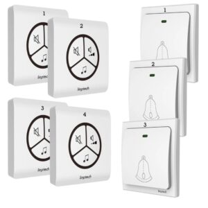 Chuông Không Dây, Không Dùng Pin Linptech Lp100sw bộ 4 loa 3 nút bấm