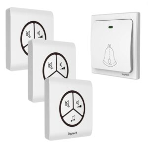 Chuông Không Dây, Không Dùng Pin Linptech Lp100sw 1 nút bấm 3 loa chuông