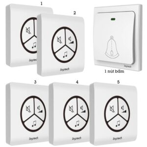 Chuông Không Dây, Không Dùng Pin Linptech Lp100sw bộ 5 loa chuông 1 nút bấm