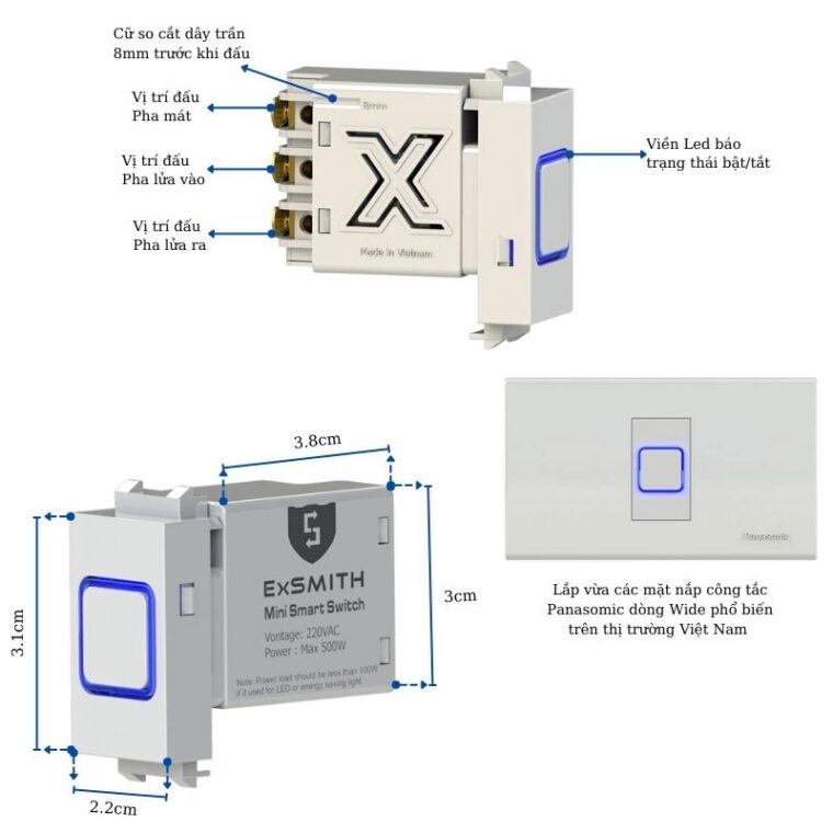 Công Tắc Cảm ứng Hạt Panasonic Dòng Wide Exsmith Exp2 Công Tắc Cảm ứng Hạt Panasonic Dòng Wide Exsmith Exp2