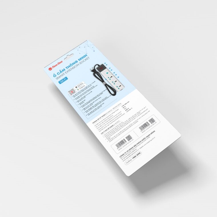 Ổ Cắm điện Thông Minh Wifi Rạng Đông Kéo Dài Oc02wf