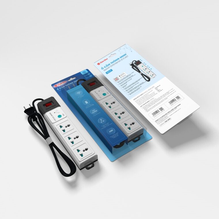 Ổ Cắm điện Thông Minh Wifi Rạng Đông Kéo Dài Oc02wf