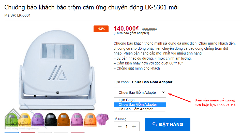 [trải Nghiệm Web] Thay đổi Cách Chọn Sản Phẩm Khi Mua Hàng
