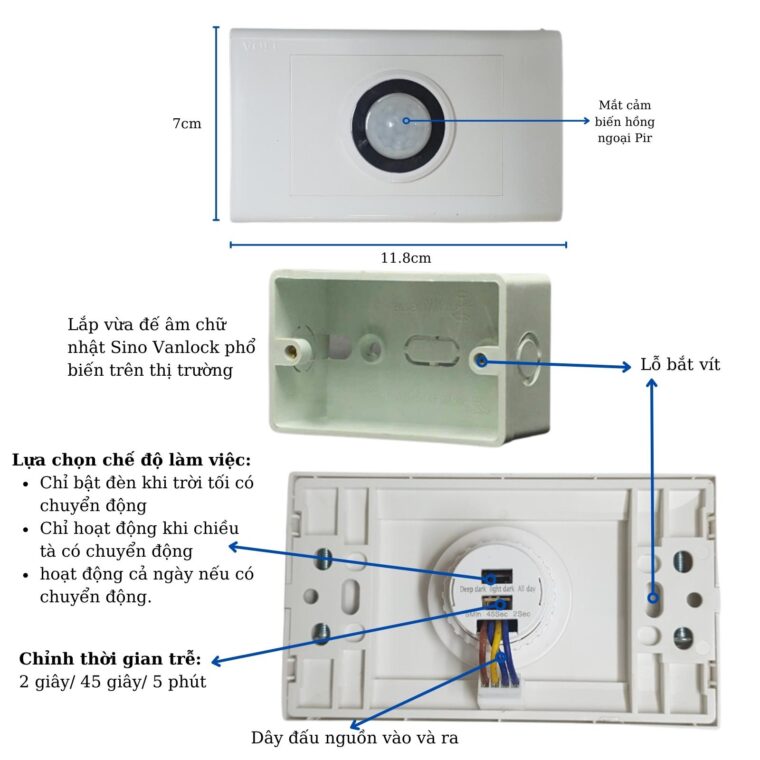 Công Tắc Cảm Biến Hồng Ngoại Phát Hiện Người Lioa S59fn
