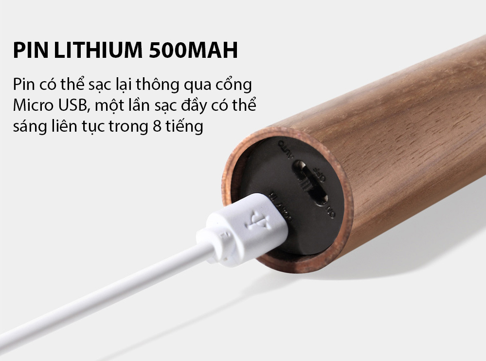 Đèn Led Trang Trí Gắn Tường Cảm Biến Bằng Gỗ Cao Cấp No-hb