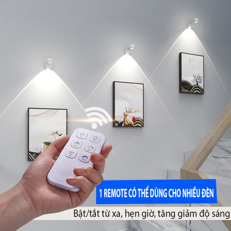 Đèn Tường Soi Tranh, đèn Spotlight Cao Cấp điều Khiển Từ Xa B259
