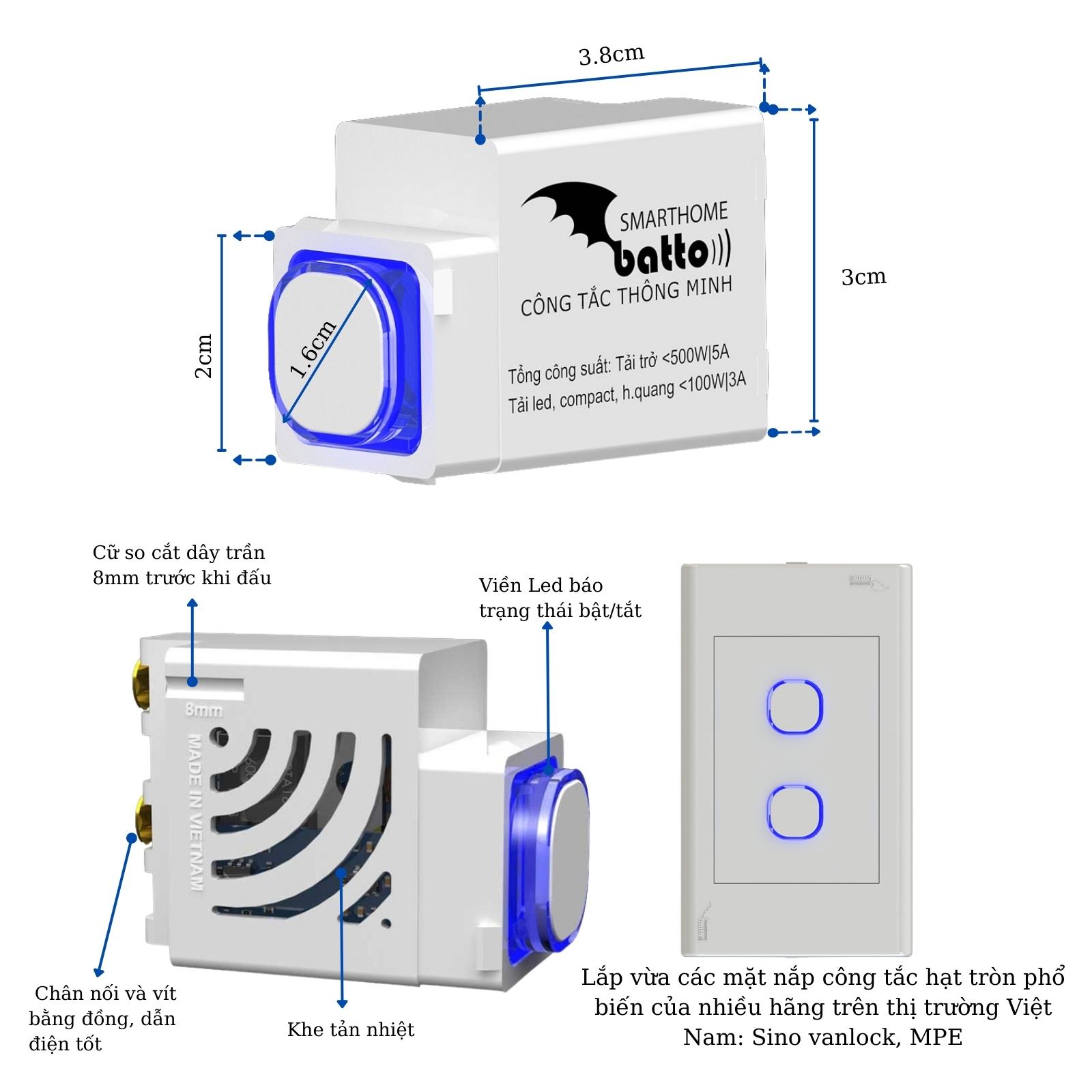 Công Tắc điều Khiển Từ Xa Hồng Ngoại Hạt Tròn Btx-3c-tirv1