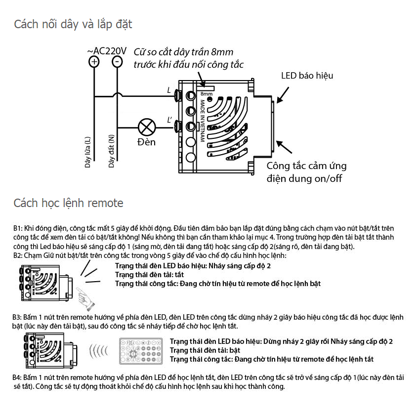 Công Tắc điều Khiển Từ Xa Hồng Ngoại Hạt Vuông Btx-3s-tirv1 Công Tắc điều Khiển Từ Xa Hồng Ngoại Hạt Vuông Btx-3s-tirv1