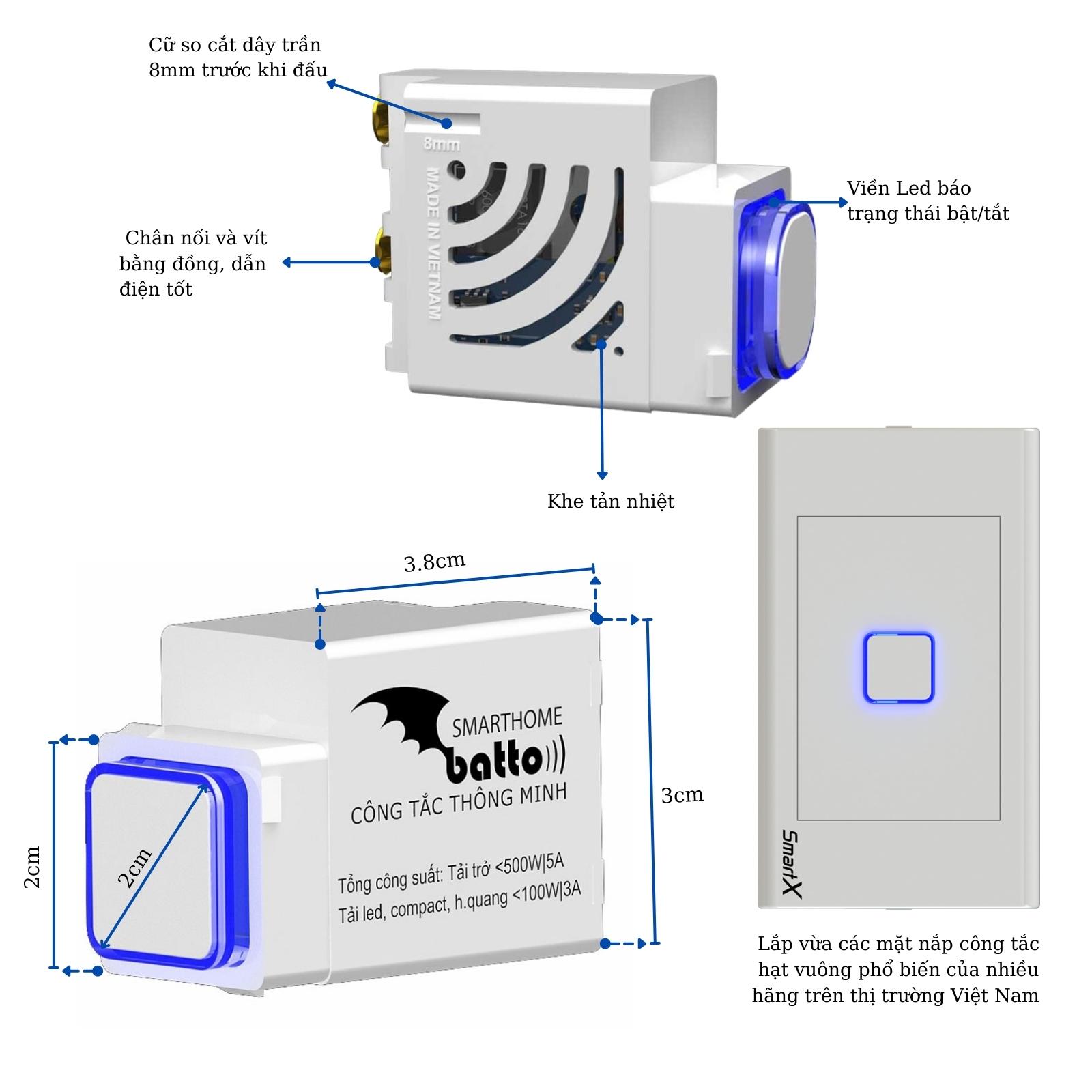 Công Tắc điều Khiển Từ Xa Ir Batto Btx-3s-tirv1 (hạt Vuông) Công Tắc điều Khiển Từ Xa Ir Batto Btx-3s-tirv1 (hạt Vuông)