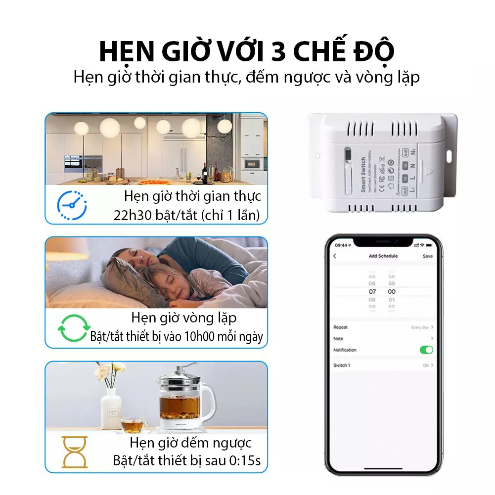 Công Tắc Thông Minh Wifi 20a đo Công Suất Hm-wl20