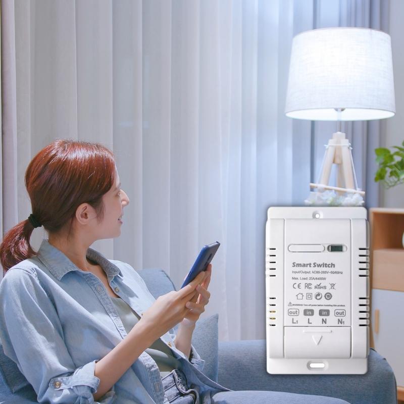 Công Tắc Thông Minh Wifi 20a đo Công Suất Hm-wl20