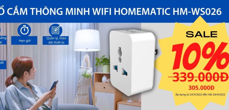 Khuyến Mãi Giảm 10% Khi Mua ổ Cắm Thông Minh Wifi Homematic Hm-ws026 Khuyến Mãi Giảm 10% Khi Mua ổ Cắm Thông Minh Wifi Homematic Hm-ws026