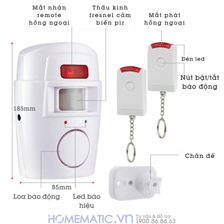 Báo động Hồng Ngoại điều Khiển Từ Xa Ctirv2