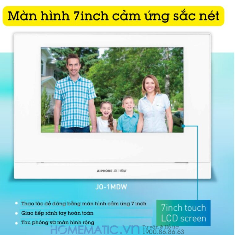 Chuông Cửa Màn Hình Wifi Japan Aiphone Jos-1fw Lắp âm Chống Nước