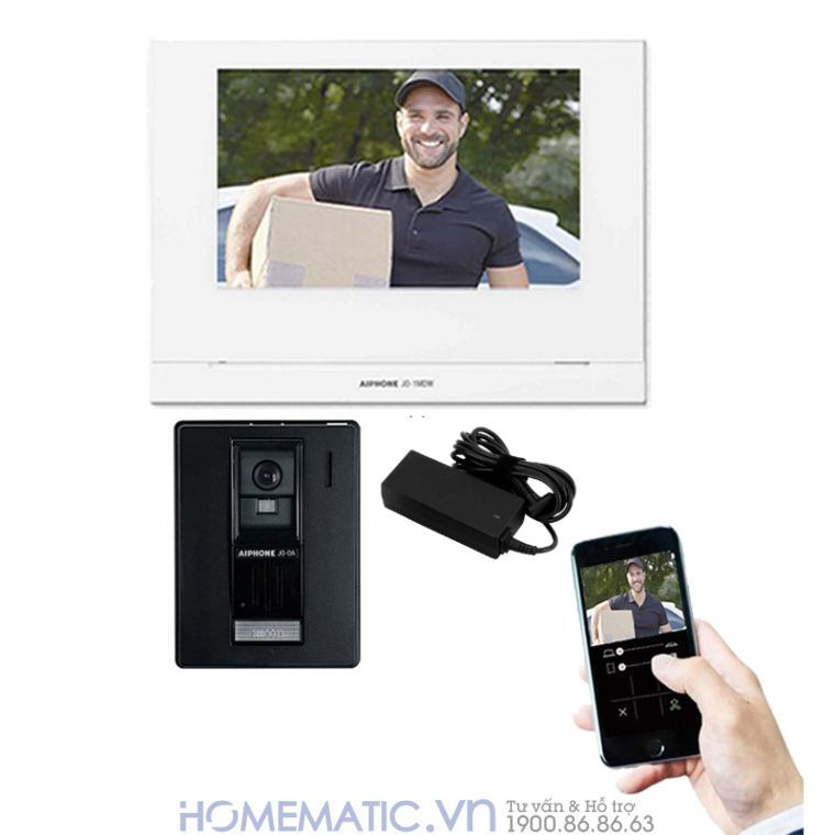 Chuông Cửa Wifi Có Camera Japan Aiphone Jos-1aw Chống Nước