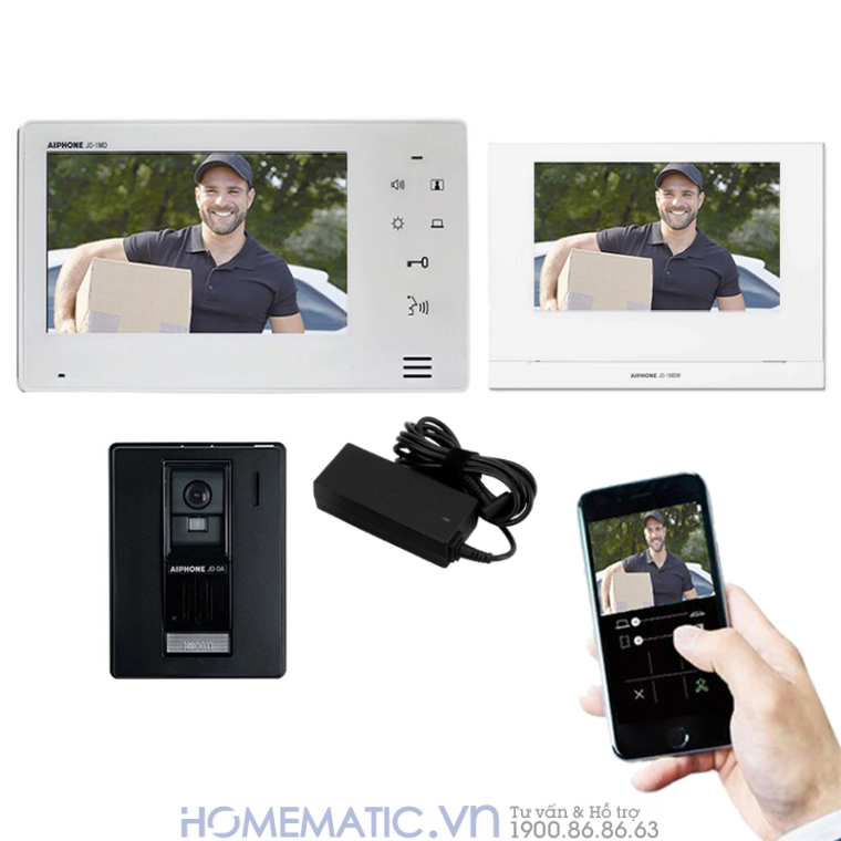 Chuông Cửa Wifi Có Camera Japan Aiphone Jos-1aw Chống Nước