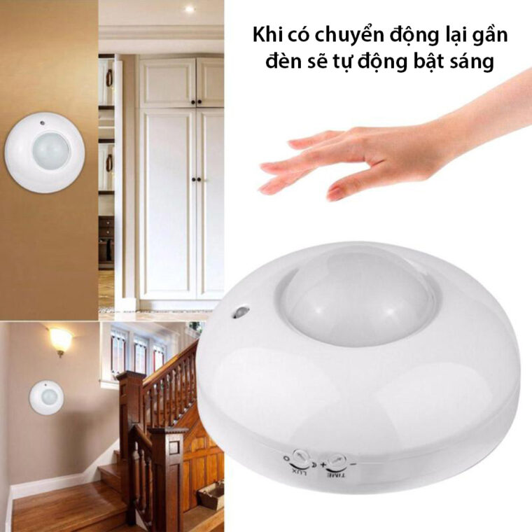 Công Tắc Cảm Biến Chuyển động Hồng Ngoại Và ánh Sáng Lắp Trần Nổi P002