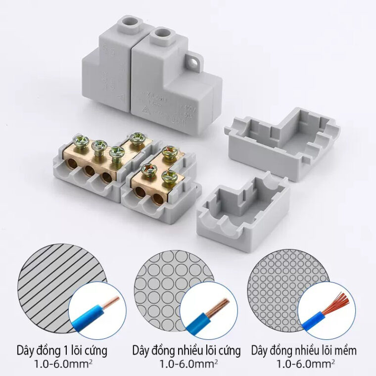 Cút Nối Chia Dây điện 1 Ra 2 Zjl-0612