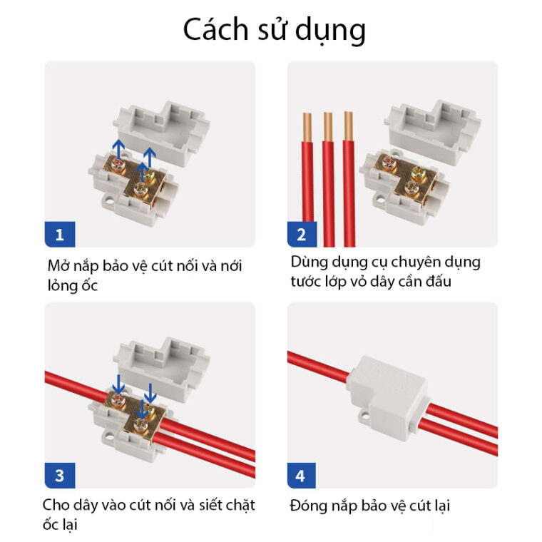 Cút Nối Chia Dây điện 1 Ra 2 Zjl-0612