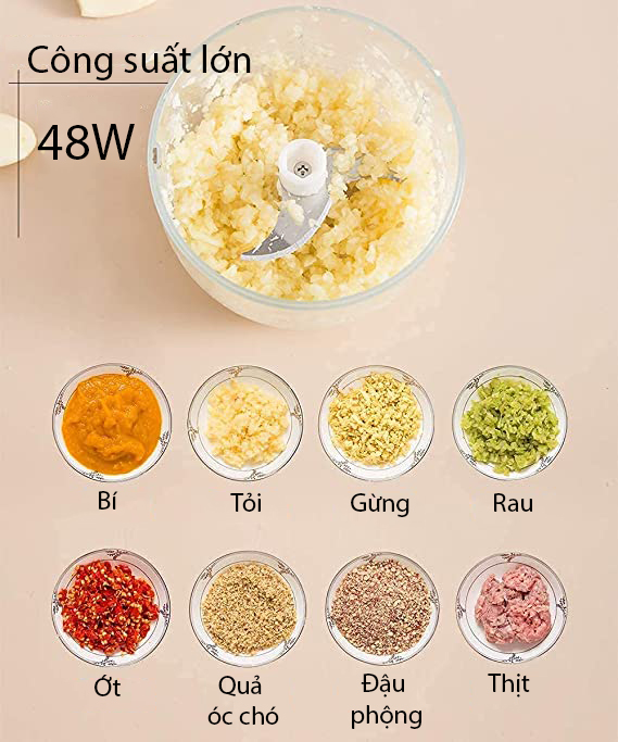 Máy Xay Tỏi ớt Mini Cầm Tay Pin Sạc Xtolg Máy Xay Tỏi ớt Mini Cầm Tay Pin Sạc Xtolg