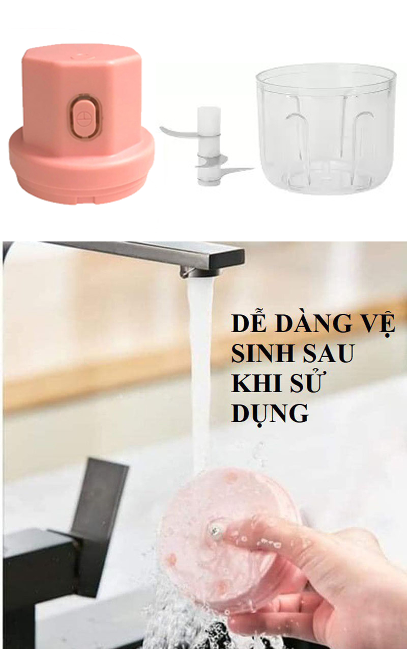 Máy Xay Tỏi ớt Mini Cầm Tay Pin Sạc Xtolg Máy Xay Tỏi ớt Mini Cầm Tay Pin Sạc Xtolg