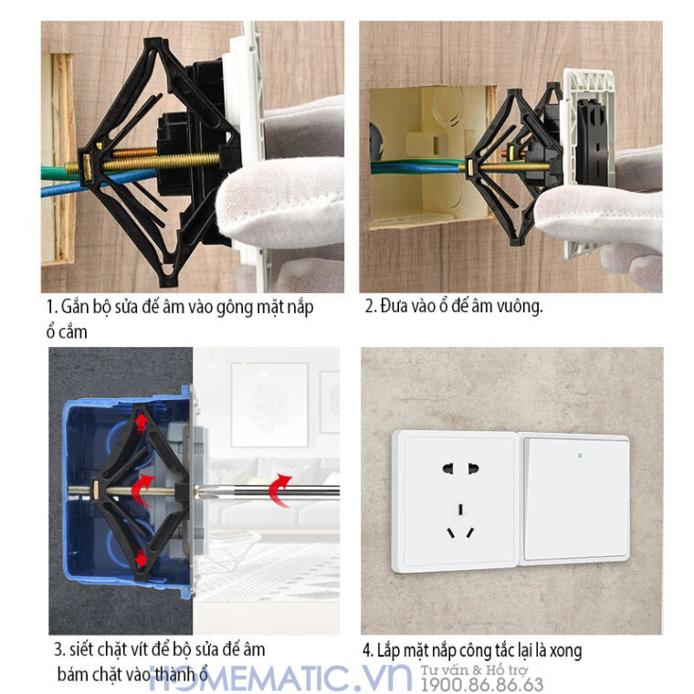 Bộ Sửa Chữa đế âm Vuông Hỏng Cnbv-d2