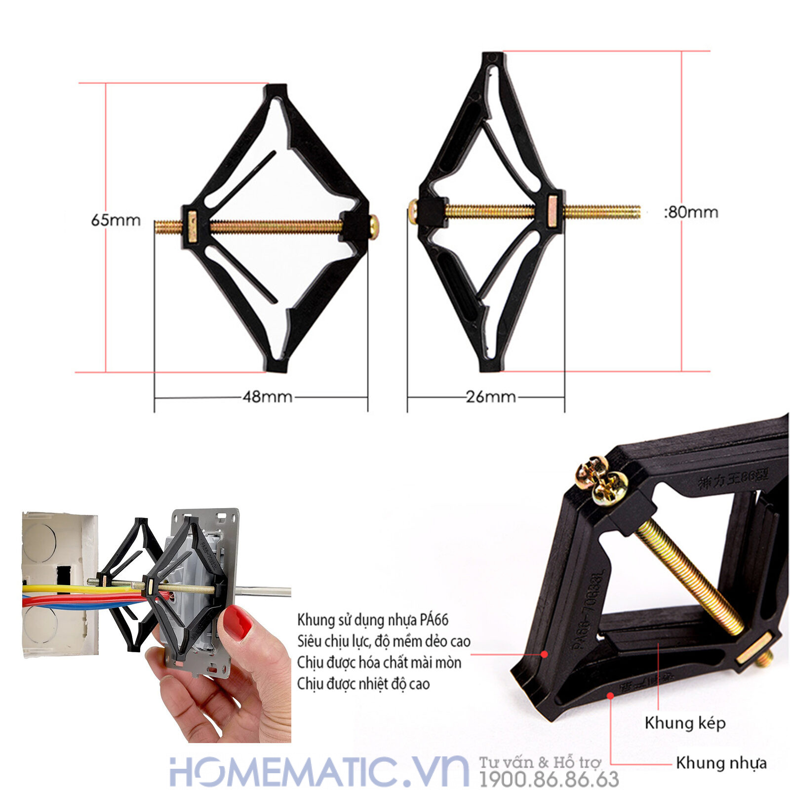 Bộ Sửa Chữa đế âm Vuông Hỏng Cnbv-d2