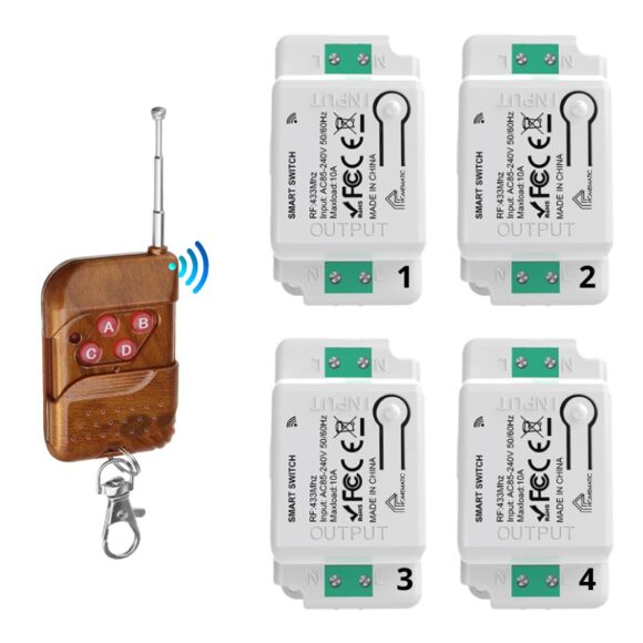 Hộp Công Tắc điều Khiển Từ Xa Homematic Whk bộ 1 remote 4 công tắc