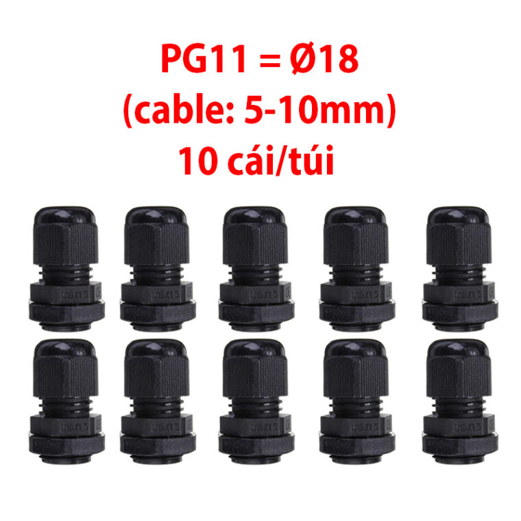 Ốc Siết Cáp Nhựa Chống Nước Pg Các Kích Cỡ (gói 10 Chiếc)
