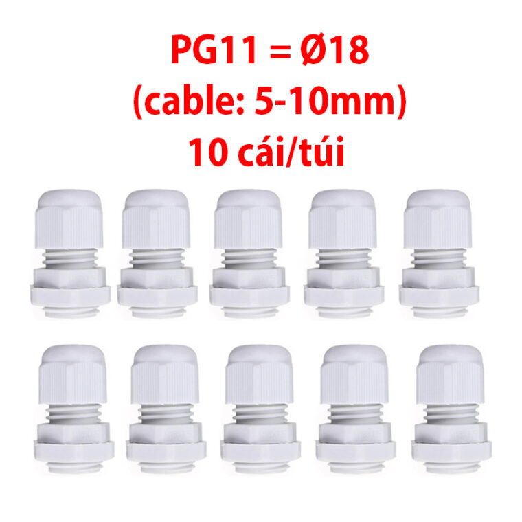 Ốc Siết Cáp Nhựa Chống Nước Pg Các Kích Cỡ (gói 10 Chiếc)