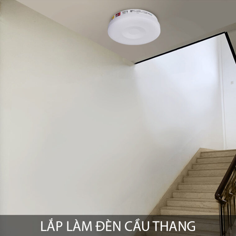 Đèn ốp Trần Cảm Biến Tích điện Ecl