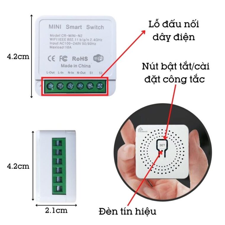 Hộp Công Tắc Wifi Mini 16a Homematic Mk601