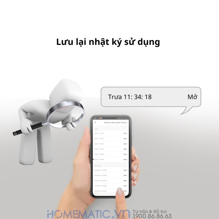 Cảm Biến Mở Cửa Wifi Có Còi Chống Trộm Báo Qua điện Thoại Tuya Hm-ds04 Cảm Biến Mở Cửa Wifi Có Còi Chống Trộm Báo Qua điện Thoại Tuya Hm-ds04