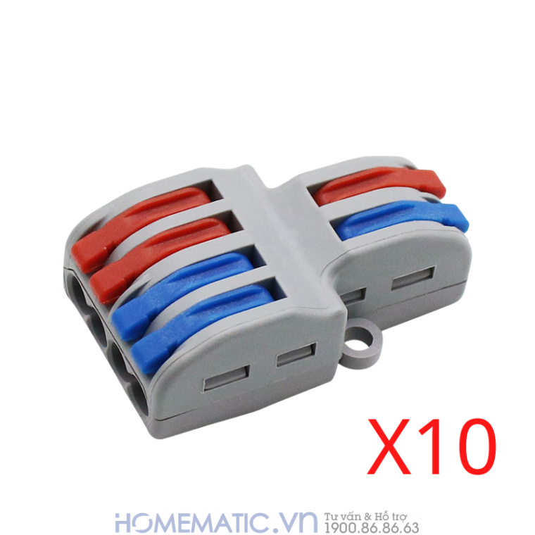 Cút Nối đầu Nối Dây điện đôi 2 Cổng Ra 4 Kv774-2p4