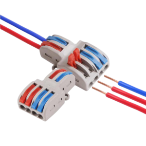 Cút Nối đầu Nối Dây điện đôi 2 Cổng Ra 4 Kv774-2p4