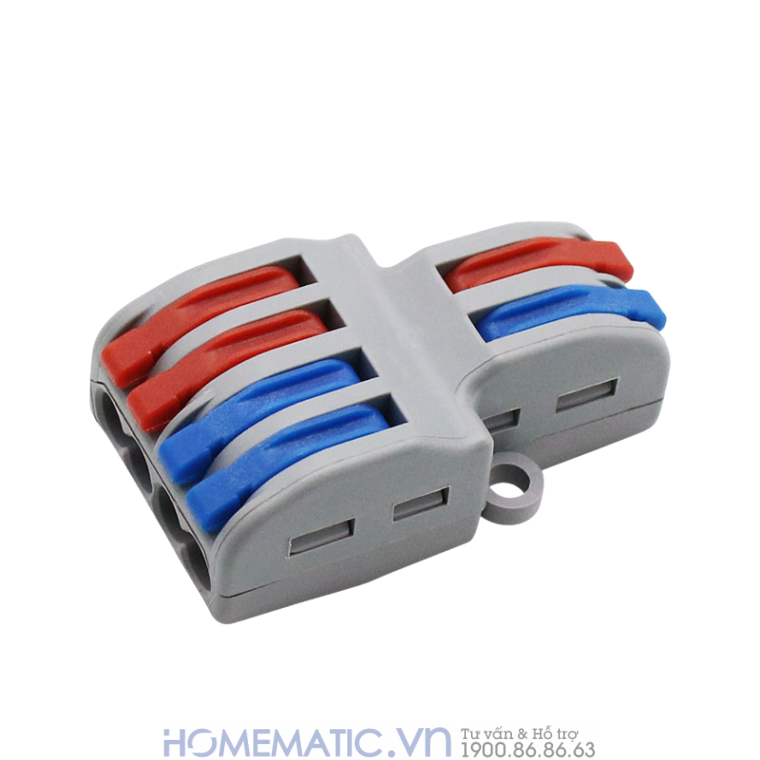 Cút Nối đầu Nối Dây điện đôi 2 Cổng Ra 4 Kv774-2p4
