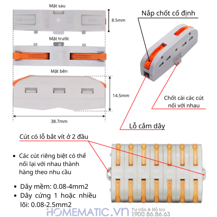 Cút Nối Dây điện 2 đầu Có Thể Lắp Ghép Theo Nhu Cầu Kv-221 Cút Nối Dây điện 2 đầu Có Thể Lắp Ghép Theo Nhu Cầu Kv-221