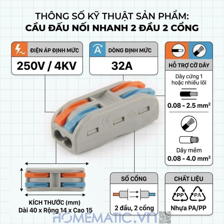 Đầu Nối Dây điện 3 Dây Pha 3 Cổng Chia Màu Kv774-3p3c