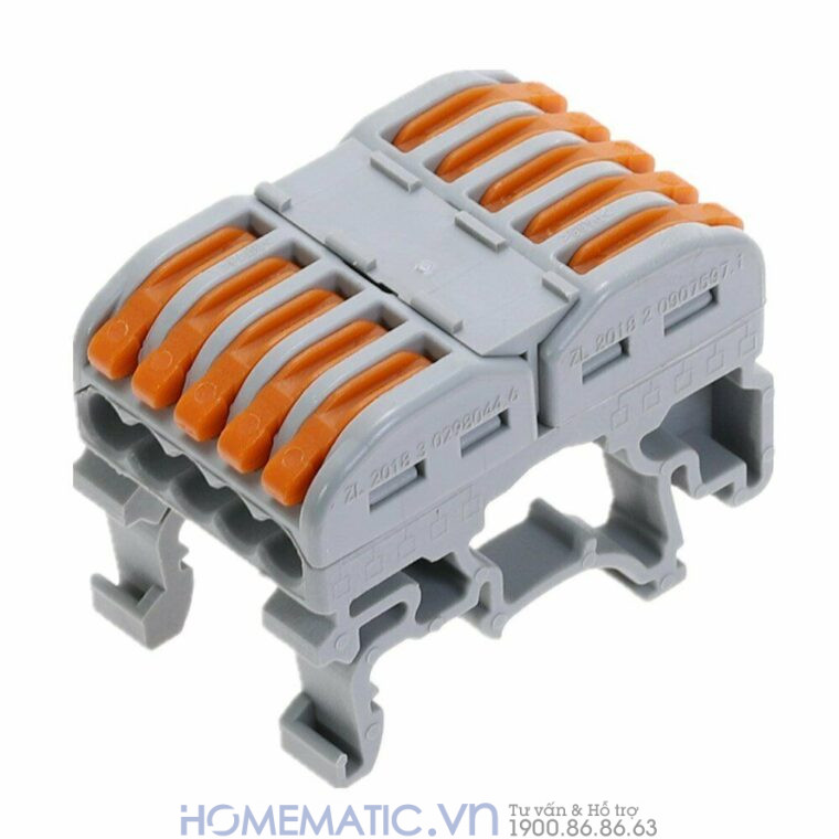 Đầu Nối Dây điện Gắn Thanh Ray Tủ điện 2 Dây Chia 3-5 Cổng Kv35