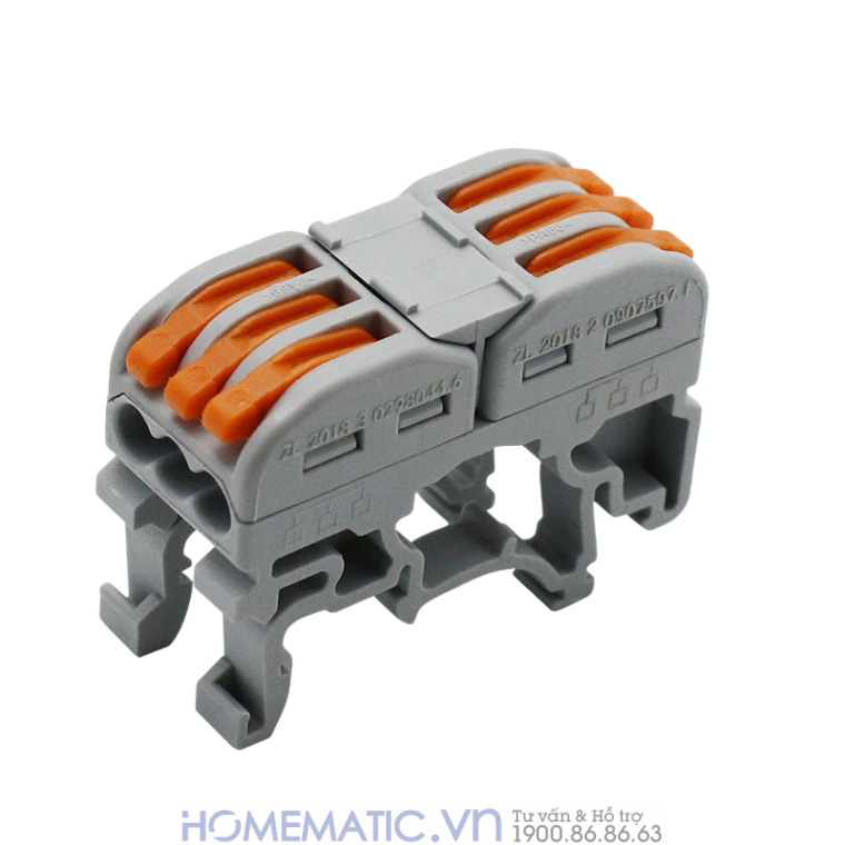 Đầu Nối Dây điện Gắn Thanh Ray Tủ điện 2 Dây Chia 3-5 Cổng Kv35